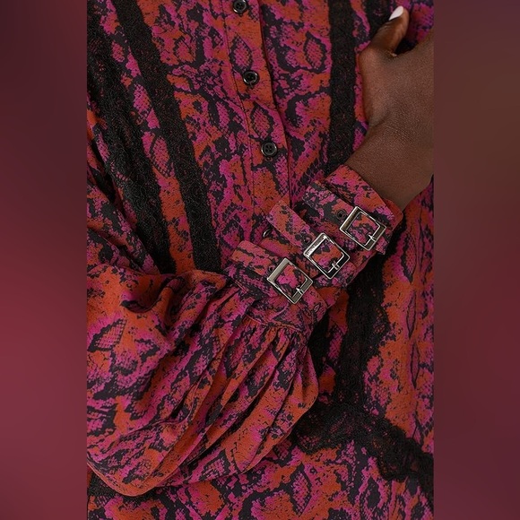 Koché Red and Black Patterned Top - Picture 3 of 8